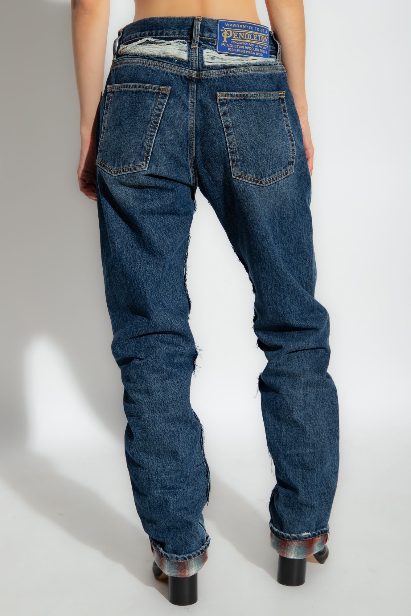 デニム・ジーパン MAISON MARGIELA Women Denim Pants S29LA0095 STZ091 962 Blue Maison Margiela Jeans with vintage effect | Women's Clothing